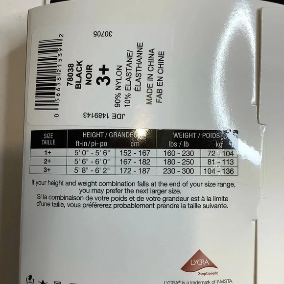 2/$30 SECRET Black Supreme Comfort Suede Opaque Tights Size 1+ - Picture 8 of 10